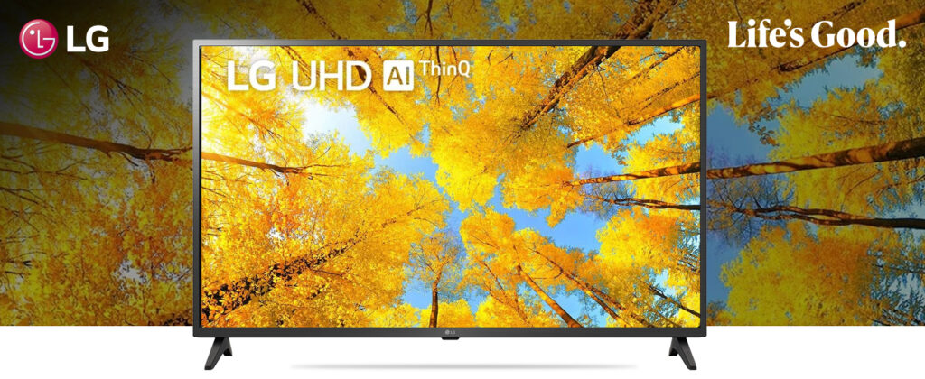 Experience Brilliance: LG 43UQ7550PSF 43-Inch 4K Ultra HD Smart LED TV in Ceramic Black