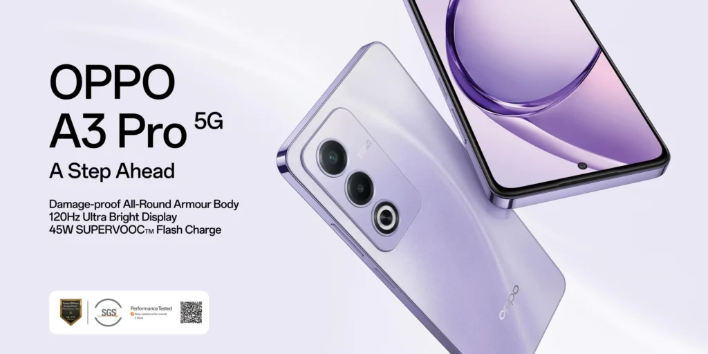 OPPO A3 Pro 5G: Unleashing Speed and Style with 120Hz Refresh Rate and SUPERVOOC Charging