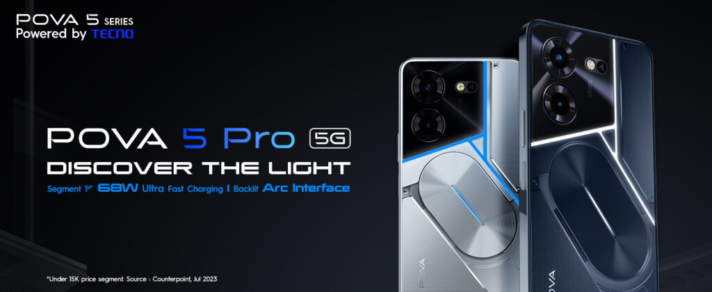 Experience the Future with TECNO Pova 5 Pro 5G: India's First Multi-colored Backlit ARC Interface and Ultra-Fast Charging