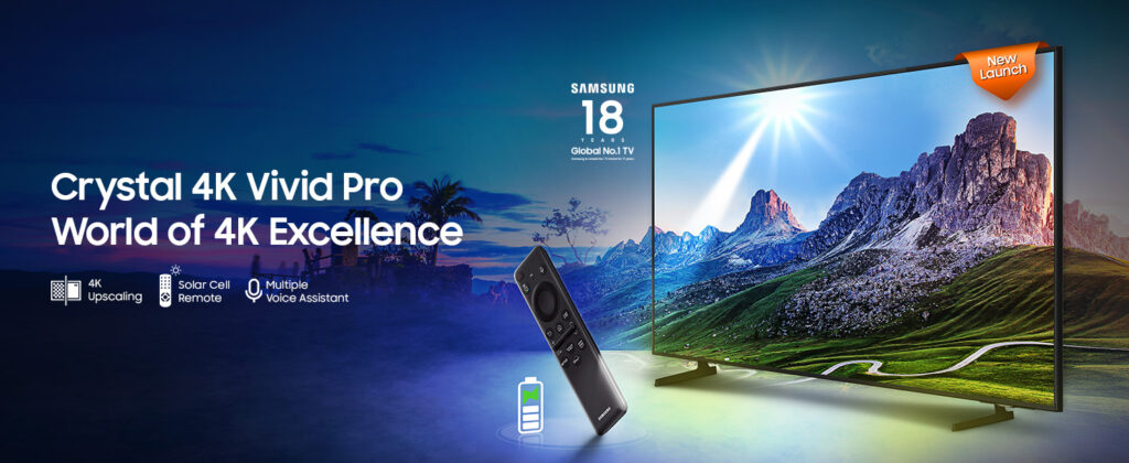 Samsung 43-inch D Series Crystal 4K Vivid Pro TV: Ultimate Ultra HD Smart Experience
